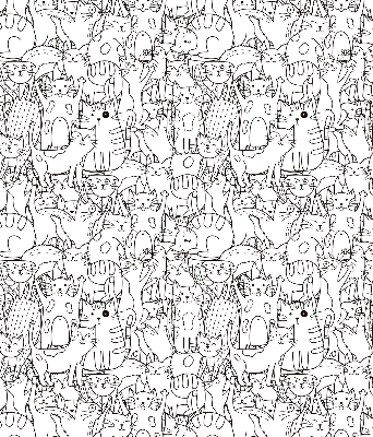 Tenda a rullo interna per finestra con fantasia di gatti disegnati