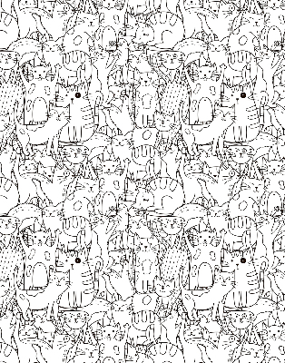 Tenda a rullo interna per finestra con fantasia di gatti disegnati