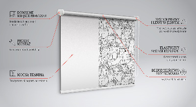 Tenda a rullo interna per finestra con fantasia di gatti disegnati