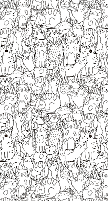 Tenda a rullo interna per finestra con fantasia di gatti disegnati