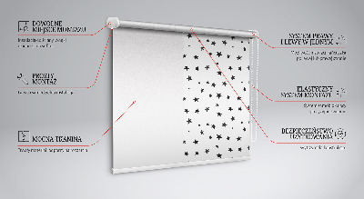 Tenda a rullo interna per finestra con motivo a stelle