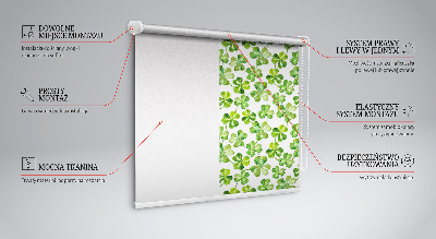 Tenda a rullo per interni con stampa di design a trifoglio portafortuna