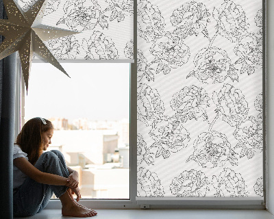 Tenda a rullo per finestra con motivo floreale a rose