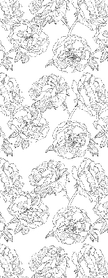 Tenda a rullo per finestra con motivo floreale a rose