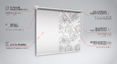 Tenda a rullo per finestra con motivo floreale a rose