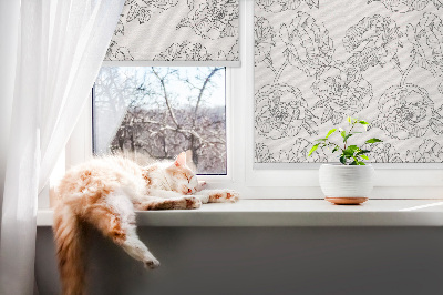 Tenda a rullo per finestra con motivo floreale a rose