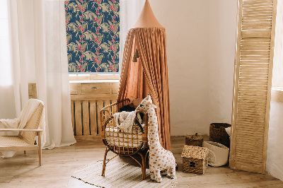Tenda a rullo per porta finestra con design a piante
