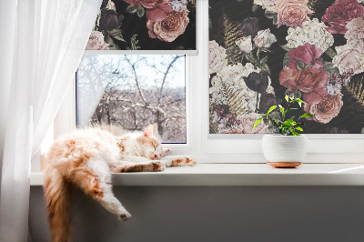 Tenda a rullo da interno con stampa di un mazzo di rose