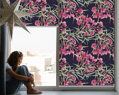 Tenda a rullo per interni con fantasia a fiori esotici