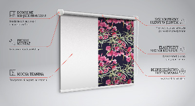 Tenda a rullo per interni con fantasia a fiori esotici