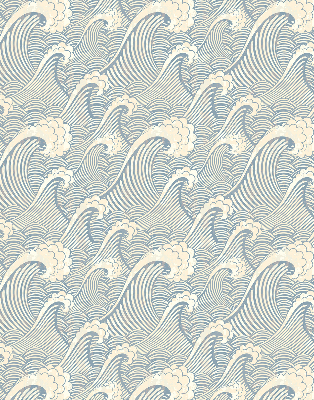 Tenda a rullo in tessuto con fantasia a onde d'acqua