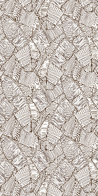 Tenda a rullo per finestra con motivo a foglie di palma