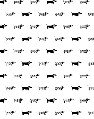 Tenda a rullo per porta finestra con disegni di cani