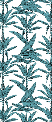 Tenda a rullo per finestra con fantasia a foglie di palma