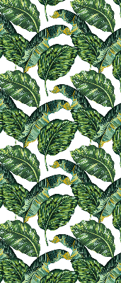 Tenda a rullo da interno con stampa di foglie esotiche
