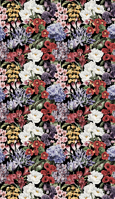 Tenda a rullo in tessuto con motivo a fiori colorati