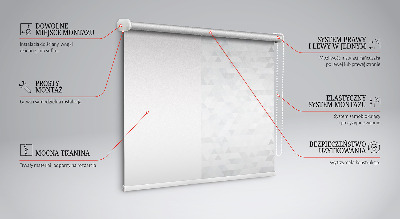 Tenda a rullo da interno con fantasia a triangoli grigi