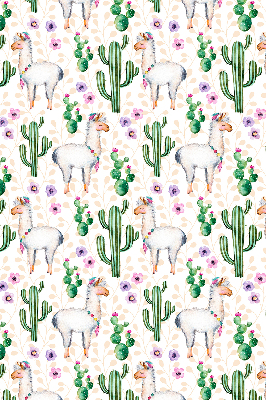 Tenda a rullo per finestra con stampa di lama e cactus