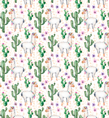 Tenda a rullo per finestra con stampa di lama e cactus