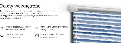 Tenda a rullo in tessuto con fantasia a strisce dipinte blu