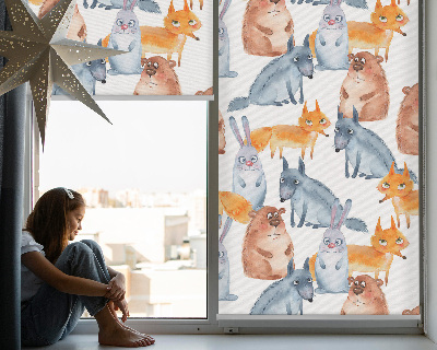 Tenda a rullo per finestra con stampa a tema animali