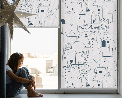 Tenda a rullo per interni con design a motivi decorativi