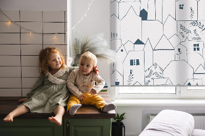 Tenda a rullo per interni con design a motivi decorativi