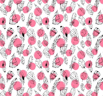 Tenda a rullo per finestra con fantasia di piume e pois rosa