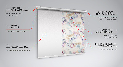 Tenda a rullo per finestra con stampa di fiori colorati dipinti