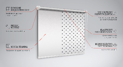 Tenda a rullo per finestra con fantasia a triangoli