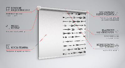 Tenda a rullo per finestra con motivo a schema di frecce