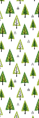 Tenda a rullo per porta finestra con stampa a motivo foresta