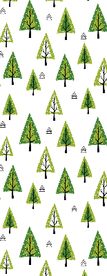 Tenda a rullo per porta finestra con stampa a motivo foresta