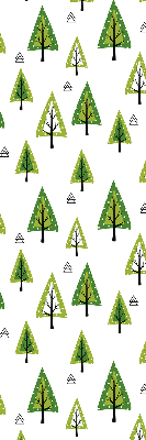 Tenda a rullo per porta finestra con stampa a motivo foresta