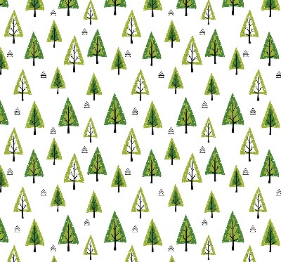 Tenda a rullo per porta finestra con stampa a motivo foresta