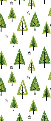 Tenda a rullo per porta finestra con stampa a motivo foresta