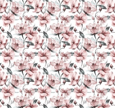 Tenda a rullo per interni con fantasia a fiori rosa