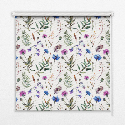 Tenda a rullo per finestra con stampa di fiori colorati