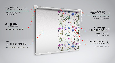 Tenda a rullo per finestra con stampa di fiori colorati
