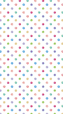 Tenda a rullo da interno con fantasia a puntini colorati
