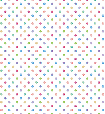 Tenda a rullo da interno con fantasia a puntini colorati