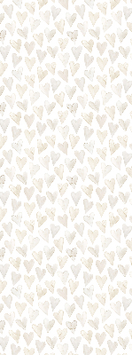Tenda a rullo da interno con fantasia a cuori color beige