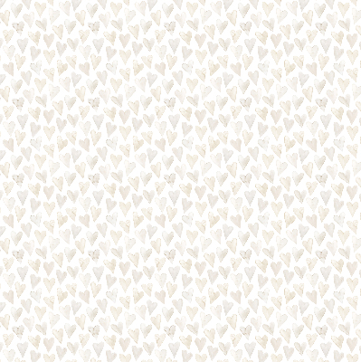 Tenda a rullo da interno con fantasia a cuori color beige