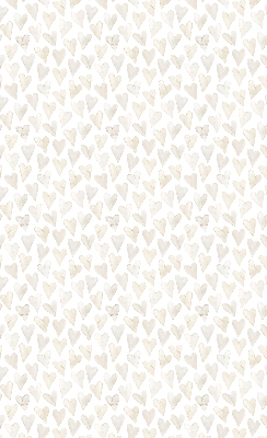 Tenda a rullo da interno con fantasia a cuori color beige