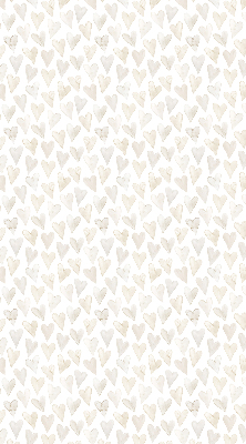 Tenda a rullo da interno con fantasia a cuori color beige