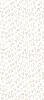 Tenda a rullo da interno con fantasia a cuori color beige