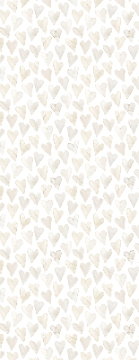 Tenda a rullo da interno con fantasia a cuori color beige