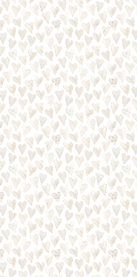 Tenda a rullo da interno con fantasia a cuori color beige