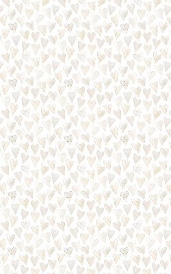 Tenda a rullo da interno con fantasia a cuori color beige