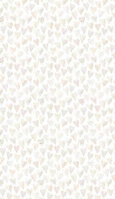 Tenda a rullo da interno con fantasia a cuori color beige